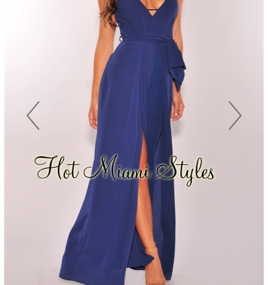 Navy Blue Jumpsuit - Picture 3 of 4